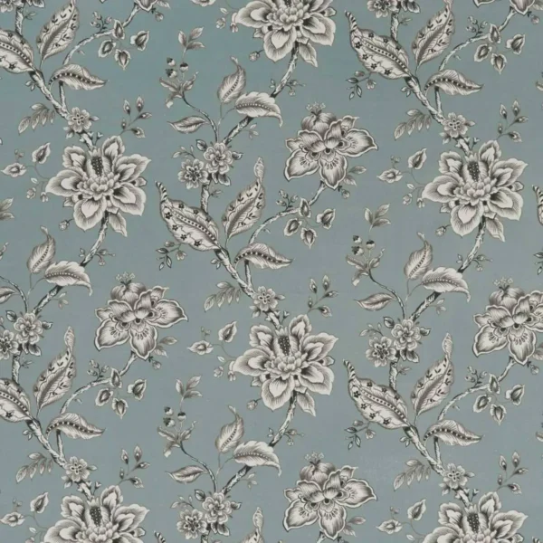 Palampore Fabric - Taupe by brown botanical printed fabric from Clarke & Clarke
