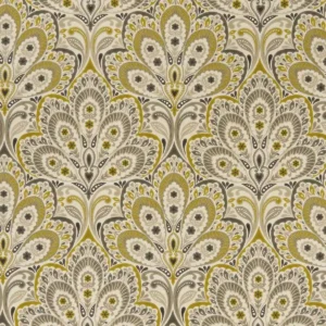 black-grey botanical printed fabric from Clarke & Clarke