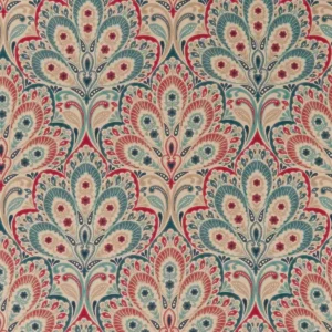 blue botanical printed fabric from Clarke & Clarke