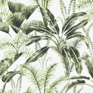 green botanical cotton fabric from Clarke & Clarke