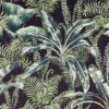 black-grey botanical cotton fabric from Clarke & Clarke