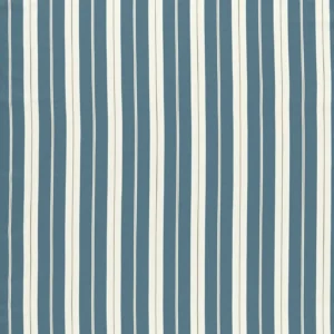 blue striped cotton fabric from Clarke & Clarke