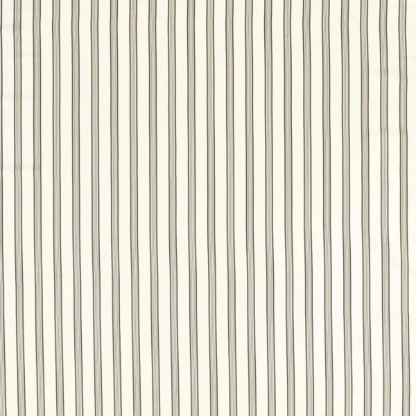 Edison Fabric - Natural by neutral striped cotton fabric from Clarke & Clarke