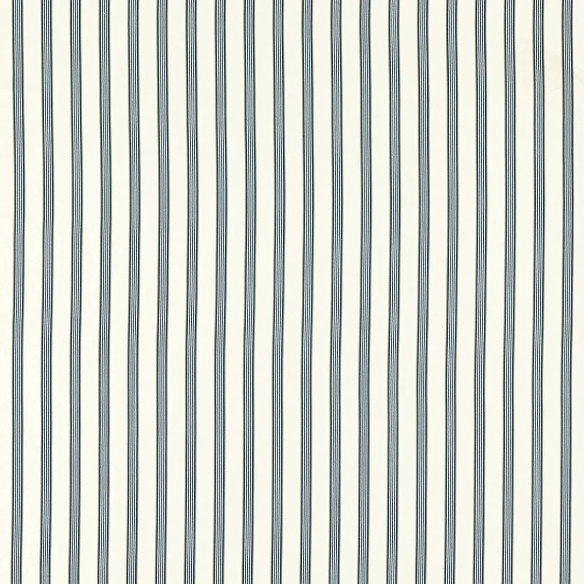 Edison Fabric - Denim by blue striped cotton fabric from Clarke & Clarke