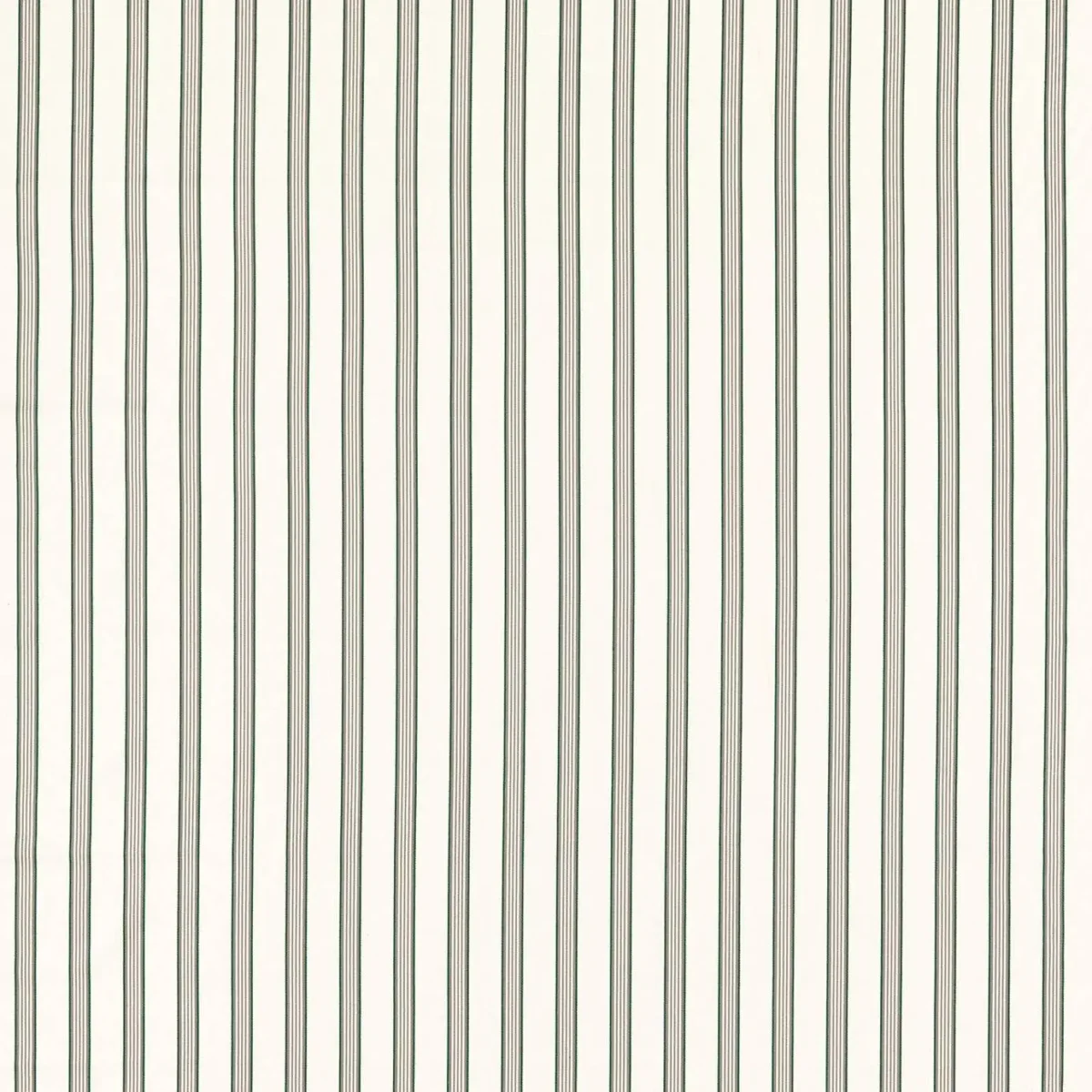 Edison Fabric - Racing Green / Linen by green striped cotton fabric from Clarke & Clarke