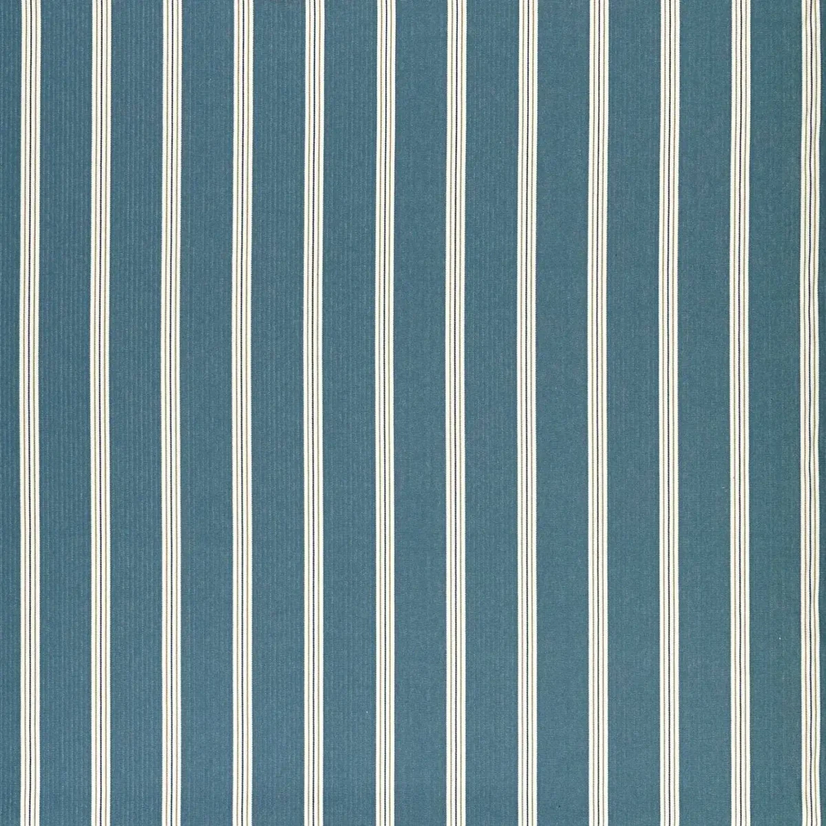 Knightsbridge Fabric - Denim by blue striped cotton fabric from Clarke & Clarke