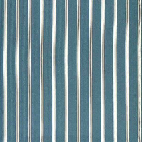 Knightsbridge Fabric - Denim by blue striped cotton fabric from Clarke & Clarke
