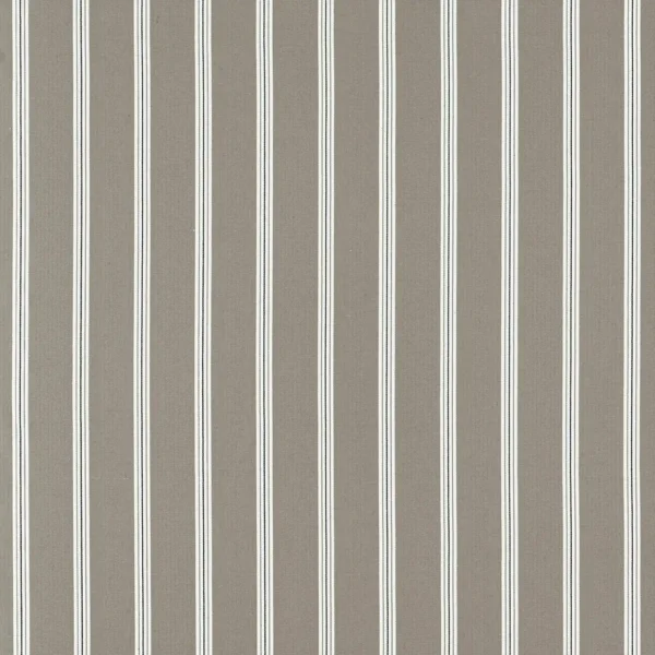 Knightsbridge Fabric - Charcoal / Linen by neutral striped cotton fabric from Clarke & Clarke