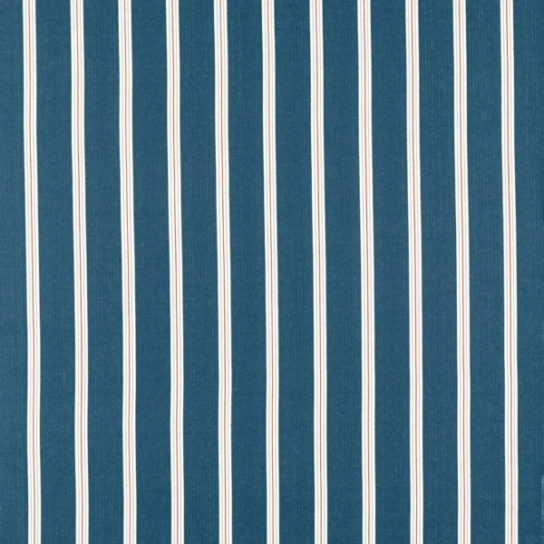 blue striped cotton fabric from Clarke & Clarke