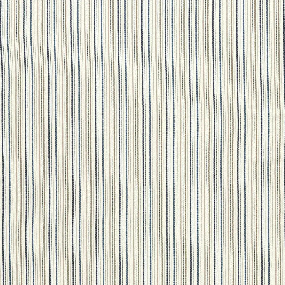 Maryland Fabric - Denim by blue striped cotton fabric from Clarke & Clarke