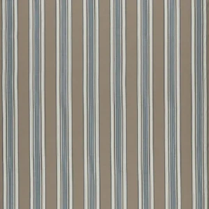 blue striped cotton fabric from Clarke & Clarke