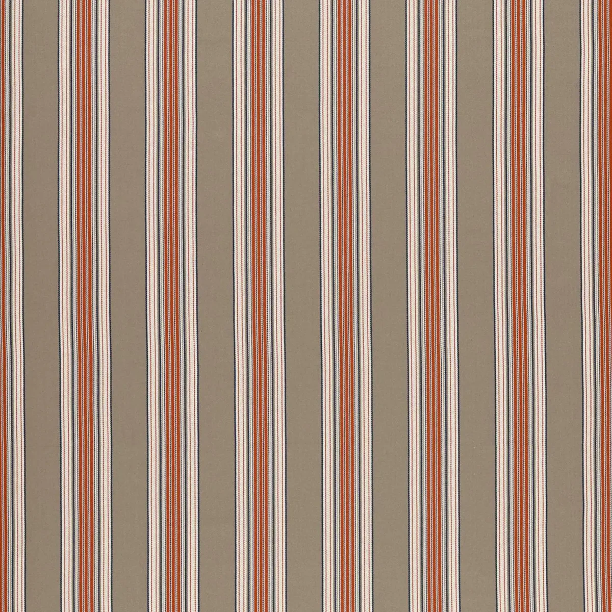 Marylebone Fabric - Navy / Rouge by blue striped cotton fabric from Clarke & Clarke