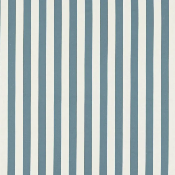 Portland Fabric - Denim by blue striped cotton fabric from Clarke & Clarke