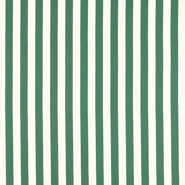 Portland Fabric - Racing Green by green striped cotton fabric from Clarke & Clarke