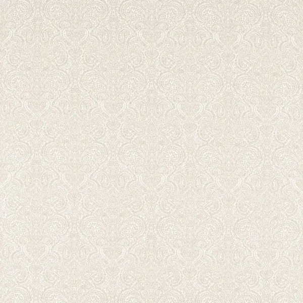 Ada Fabric - Linen by white traditional jacquard fabric from Clarke & Clarke
