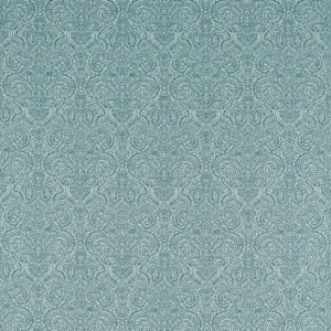 green traditional jacquard fabric from Clarke & Clarke