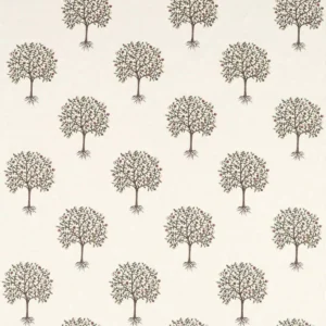 neutral botanical embroideried fabric from Clarke & Clarke