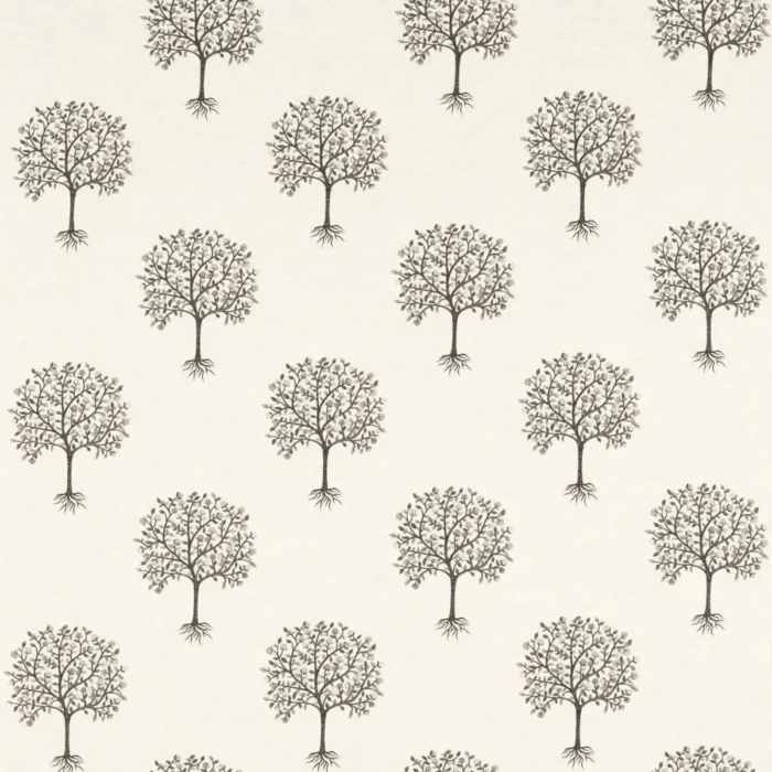 Bergamot Fabric - Charcoal / Linen swatch