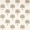 neutral botanical embroideried fabric from Clarke & Clarke