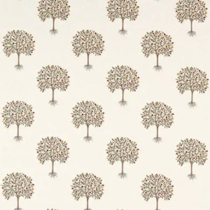 neutral botanical embroideried fabric from Clarke & Clarke
