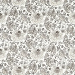 black-grey botanical printed fabric from Clarke & Clarke