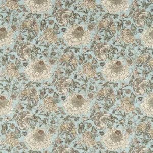 green botanical printed fabric from Clarke & Clarke