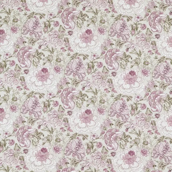 Lucienne Fabric - Rasberry / Linen swatch