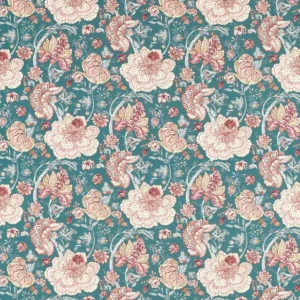 green botanical printed fabric from Clarke & Clarke
