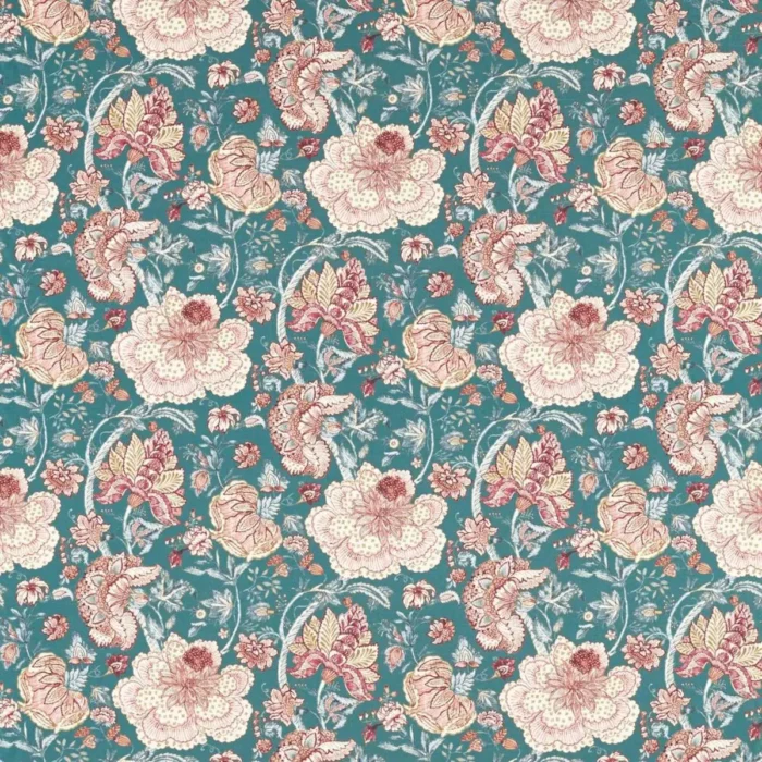 Lucienne Fabric - Teal swatch