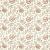 pink botanical embroideried fabric from Clarke & Clarke