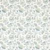 blue botanical embroideried fabric from Clarke & Clarke