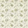 green botanical embroideried fabric from Clarke & Clarke
