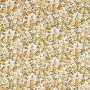 white botanical velvet-chenille fabric from Clarke & Clarke