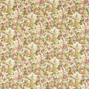 green botanical velvet-chenille fabric from Clarke & Clarke
