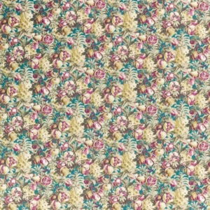 green botanical velvet-chenille fabric from Clarke & Clarke