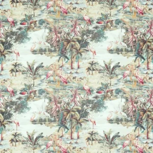 blue animal printed fabric from Clarke & Clarke