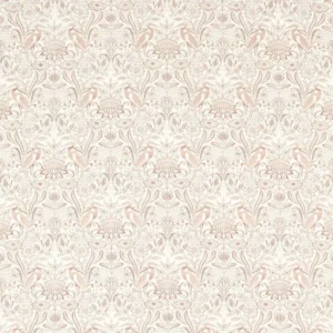 pink animal embroideried fabric from Clarke & Clarke