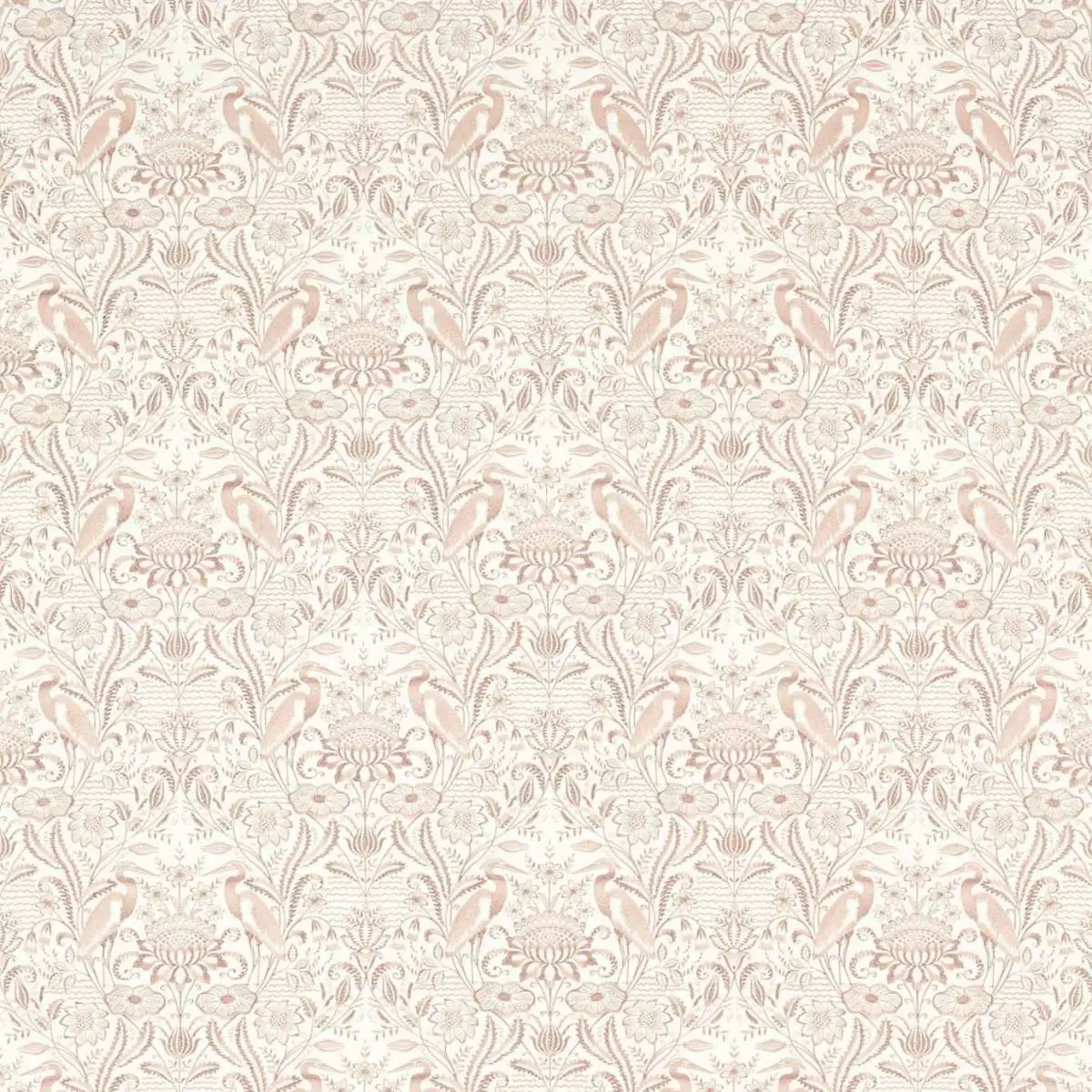 Nakuru Fabric - Blush by pink animal embroideried fabric from Clarke & Clarke