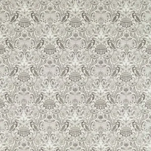 black-grey animal embroideried fabric from Clarke & Clarke