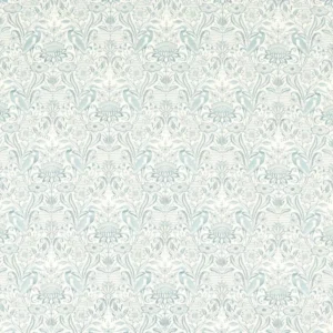 blue animal embroideried fabric from Clarke & Clarke