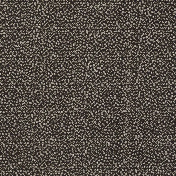 Ricamo Fabric - Nero by black-grey geometric embroideried fabric from Clarke & Clarke