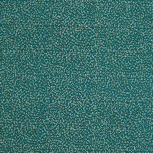 green geometric embroideried fabric from Clarke & Clarke