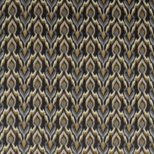 black-grey misc embroideried fabric from Clarke & Clarke