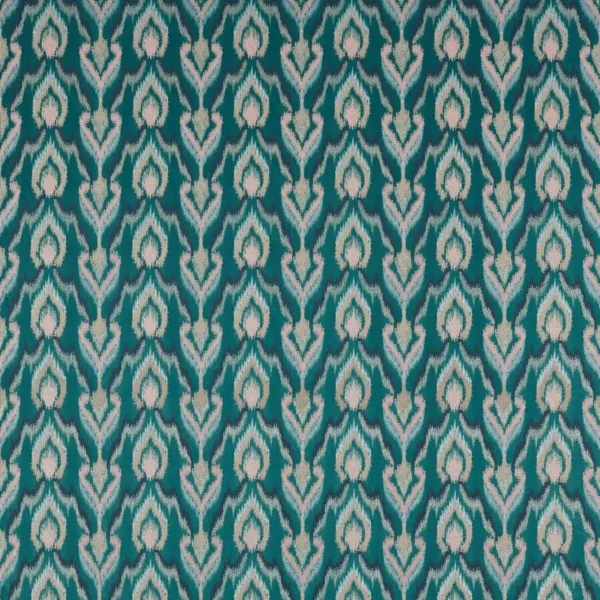 Velluto Fabric - Teal by green misc embroideried fabric from Clarke & Clarke