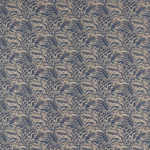 Lumino Fabric - Midnight / Copper by blue misc jacquard fabric from Clarke & Clarke