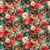 multicolour botanical velvet-chenille fabric from Clarke & Clarke