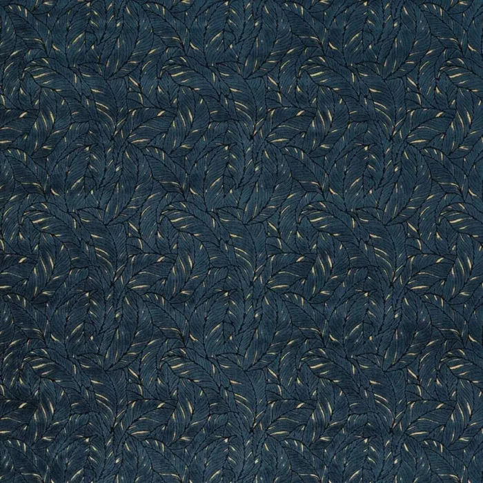 Selva Fabric - Midnight / Gold swatch