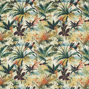 green animal printed fabric from Clarke & Clarke