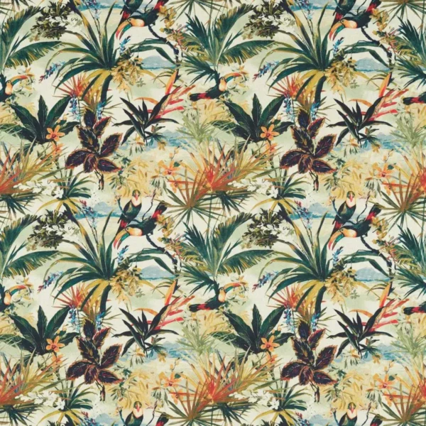 green animal printed fabric from Clarke & Clarke