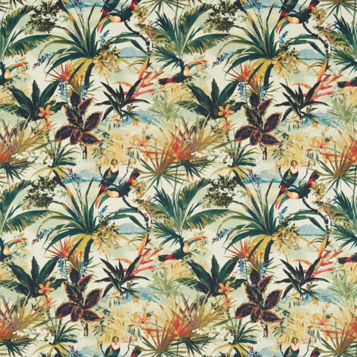 Toucan Fabric - Antique swatch